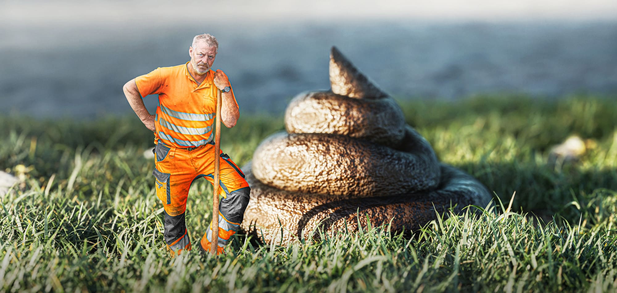 Männer die Flaschen schieben